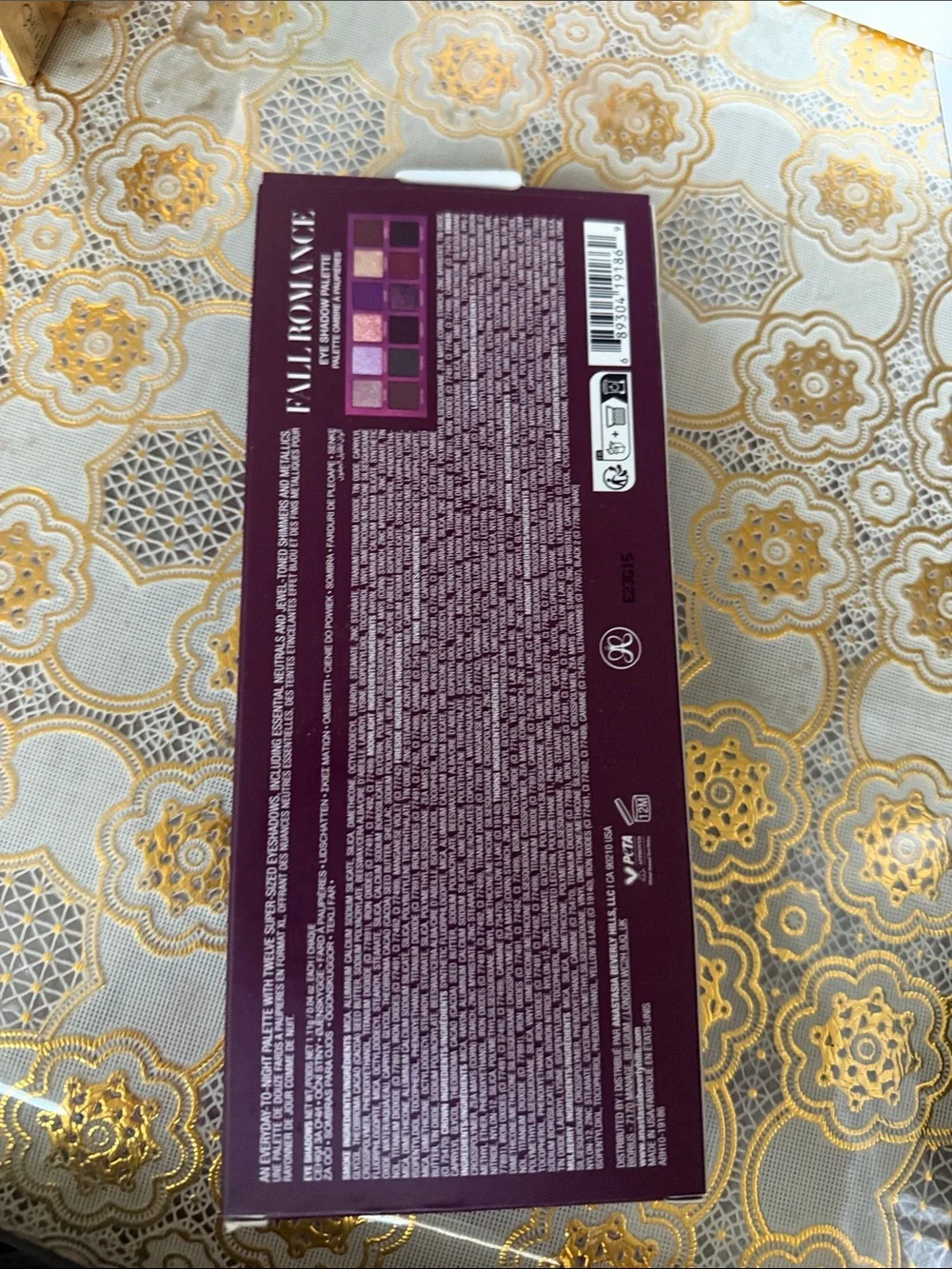 Anastasia Beverly Hills Burgundy Palette Cover with Gold Logo